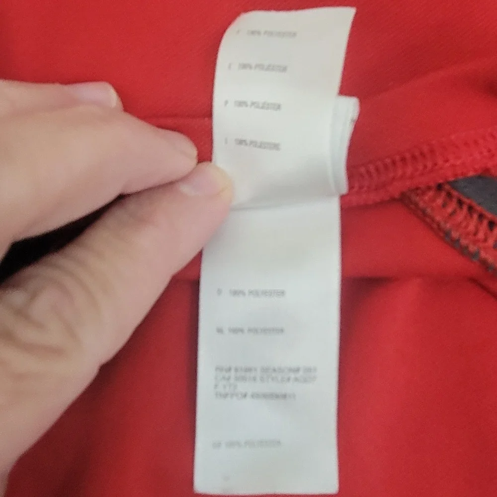 Mens M‎ The North Face VaporWick T-Shirt Red Gray Athletic Performance Quick Dry